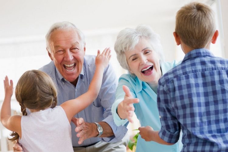 grandparents with children