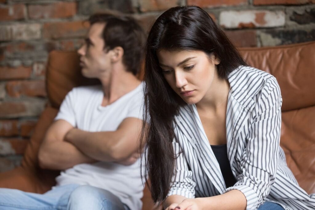 couple upset with each other